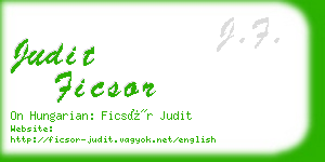judit ficsor business card